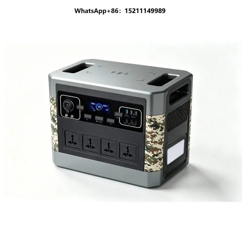 JTH//2000W 2016Wh All-in-one Solar Generator Fast Charging & LED Lighting for Home & Car Use