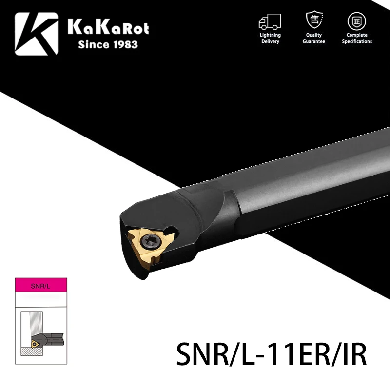 KaKarot Internal Thread Turning Tool Holder SNR0008K11 SNR0010K11 SNR0012M11 SNL0010K11 Carbide Inserts 11ER 11IR