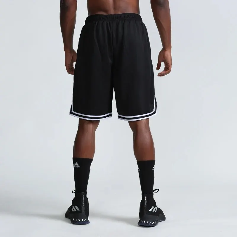 SONECHOKI Knee Length Basketball Shorts Men Striped Loose Running Sport Gym Mesh Breathable Fitness Training Workout Bottom Male image 3