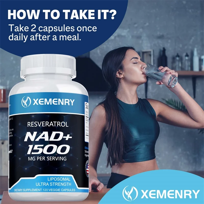 อาหารเสริม NAD+ - มีเรสเวอราทรอลเพื่อสนับสนุนสุขภาพเซลล์ การซ่อมแซม DNA การผลิตพลังงาน ต่อต้านริ้วรอย และเสริมสร้างภูมิคุ้มกัน