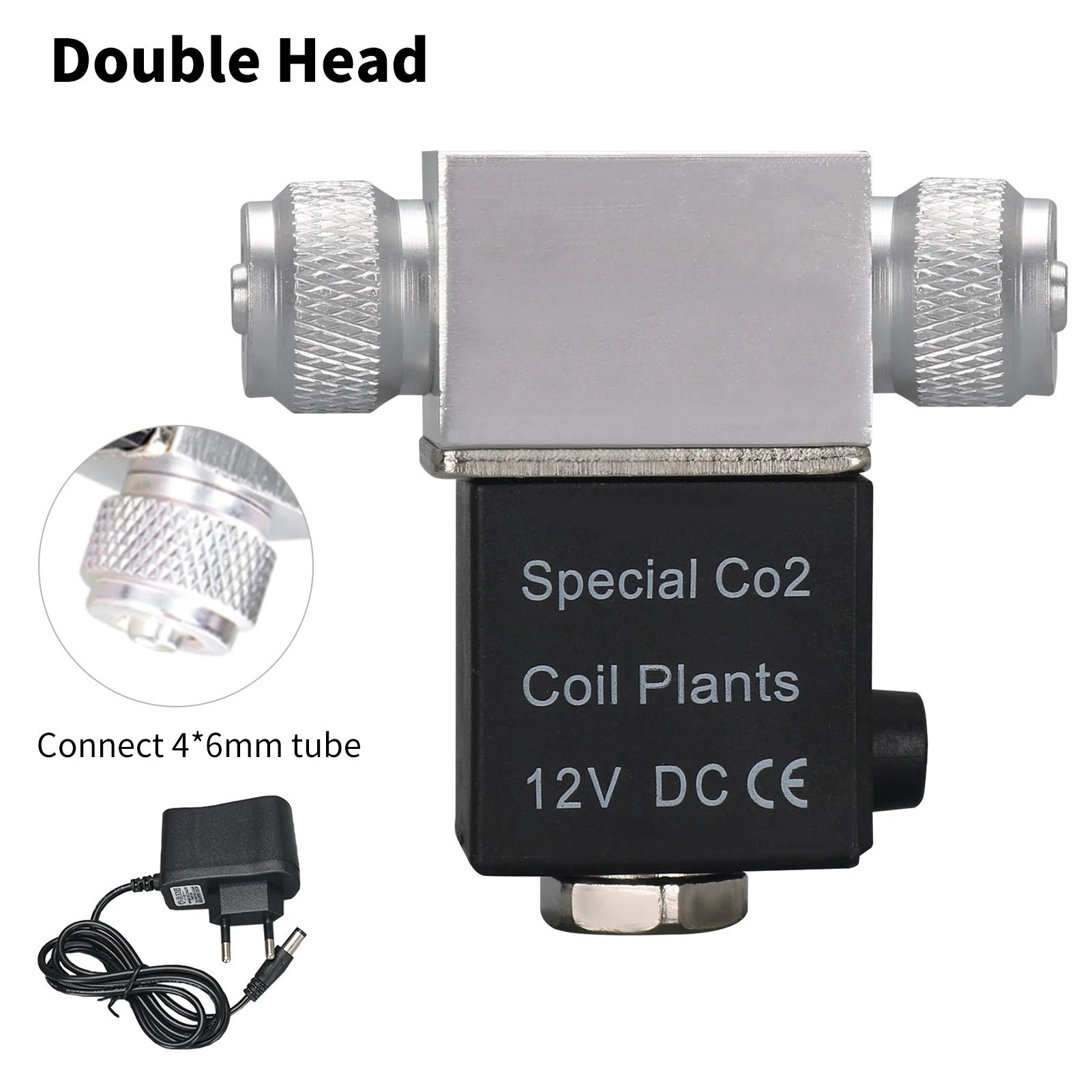 Solenoid Valve for Aquarium CO2 System Regulator DC 12V Output Connect M10*1 External Thread Noiseless Low Temperature Version