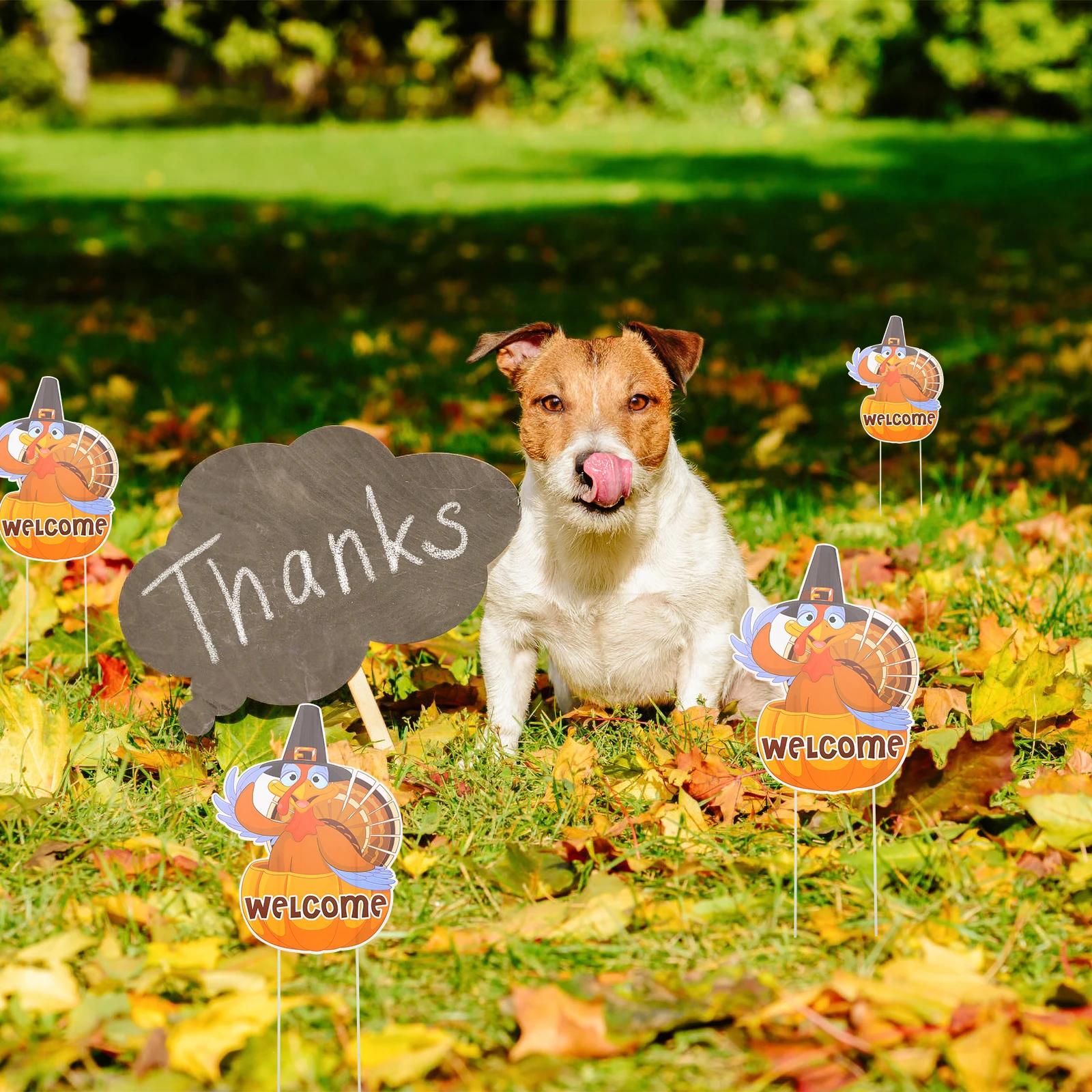 

Fashion Turkey Card Insertion Decor Tiki Pp Thanksgiving Themed Party Decorations