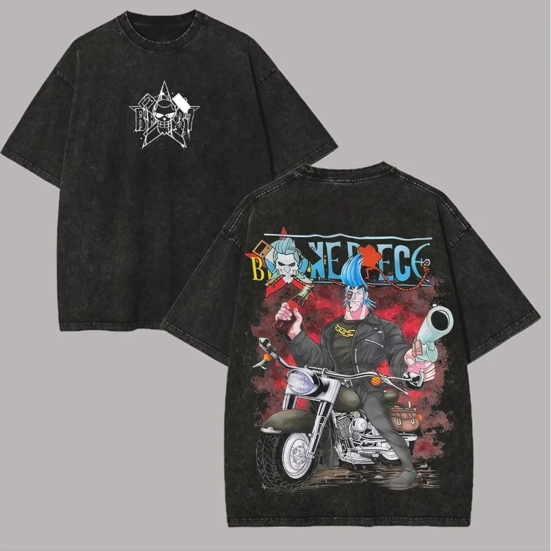 

One Piece Zoro Graphic T Shirt Men Women Vintage Wash Short Sleeve Tee Summer 2026 Y2k Anime Print Cotton Streetwear Casual Tops