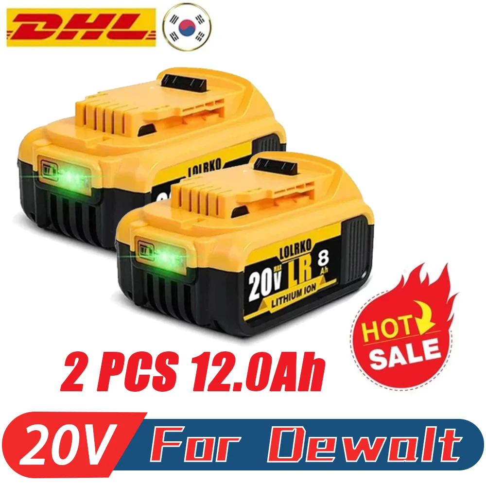 

Оригинальный литиевый сменный аккумулятор DCB200 20 в 12000 мАч для Dewalt 18 в DCB200 DCB184 DCB182 DCB180 DCB181 DCB182 DCB201 DCB206