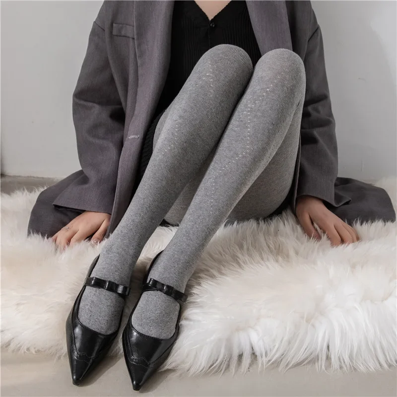 Leggings skinny évidés pour femmes, collants taille haute, bas féminins super élastiques, tricots chauds, mode sexy, monochromatique, printemps