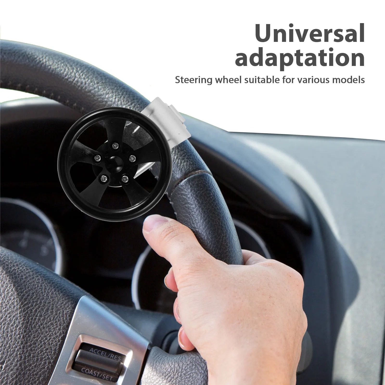 

Steering Wheel Knob Metal Grip Universal Compatibility Trucks Driving Effortless Lightweight Strong