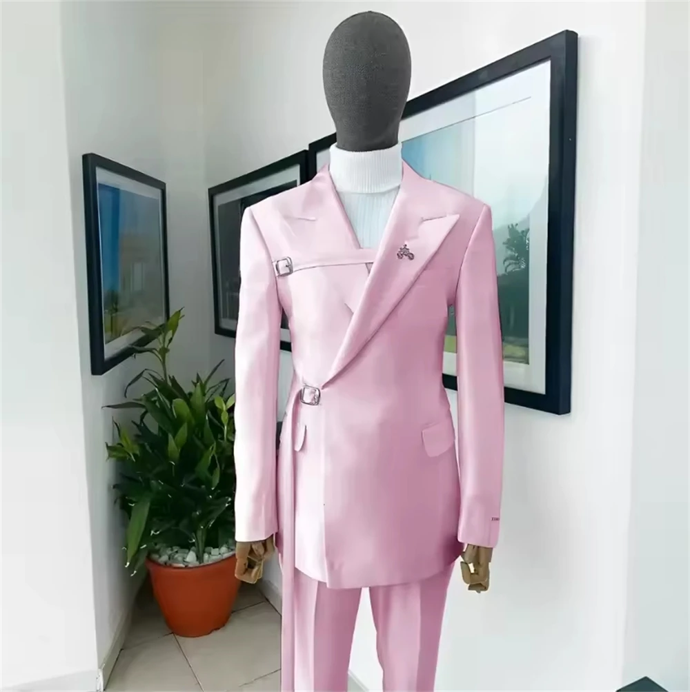 

New Fashion Men's Suit Two-Piece White Suit Formal Party Wedding Tuxedo Blazer Elegant Men's Suit Jacket Pants Dress for Men