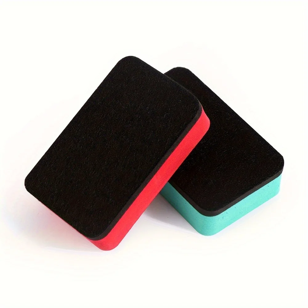 4pcs EVA Plain Color Rectangular Adsorbable Whiteboard Eraser Rectangular Eraser Magnetic Felt Cloth Whiteboard Eraser Teacher
