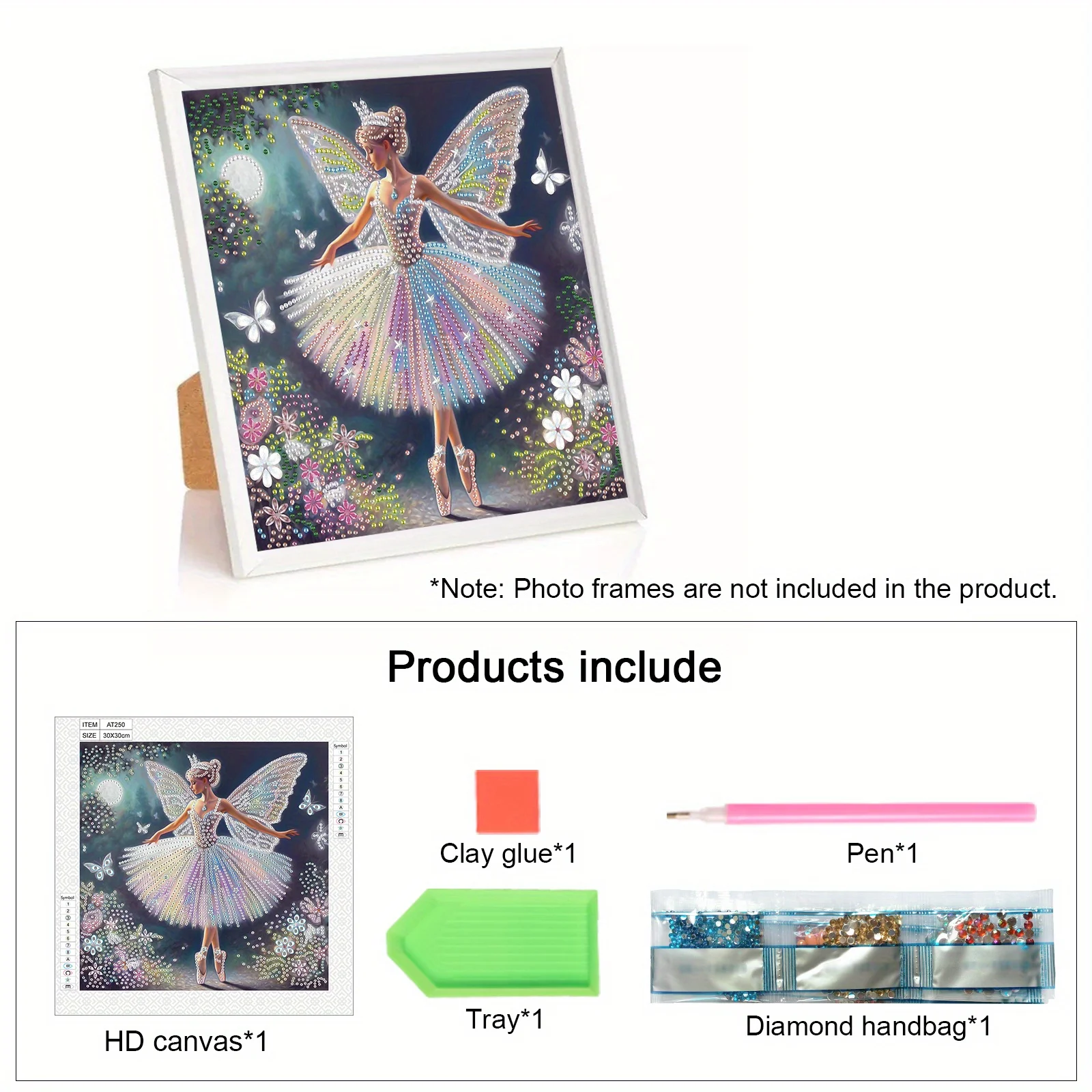 DIY flower fairy 5D Special Shape Diamond Art Kits for Beginners, Diamond Art Painting Kits for Home Wall Decoration Gift