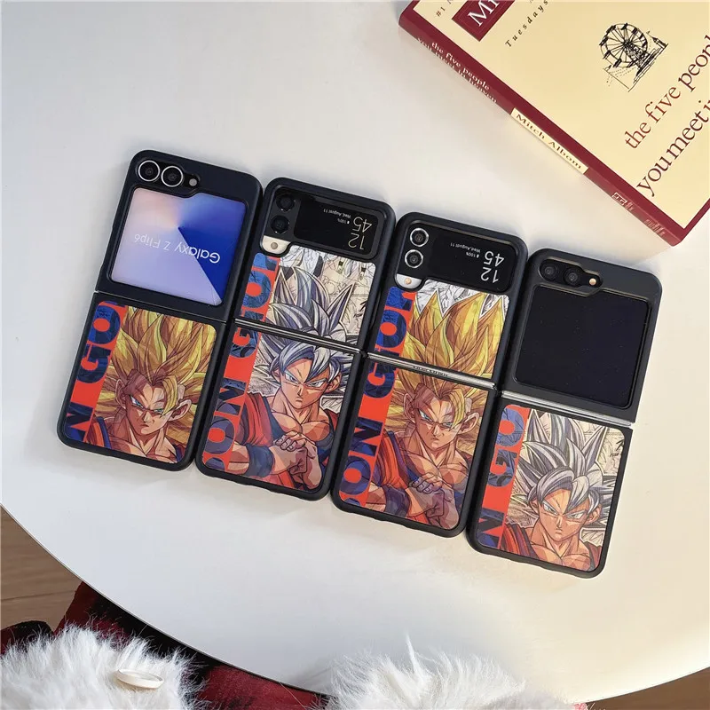 

3D D-Dragon Balls Phone Case for Samsung Galaxy ZFlip 3 4 5 6 zflip3/4/5 z flip Zflip6 Zflip5 Zflip3 Zflip4 G-Goku fold Cover