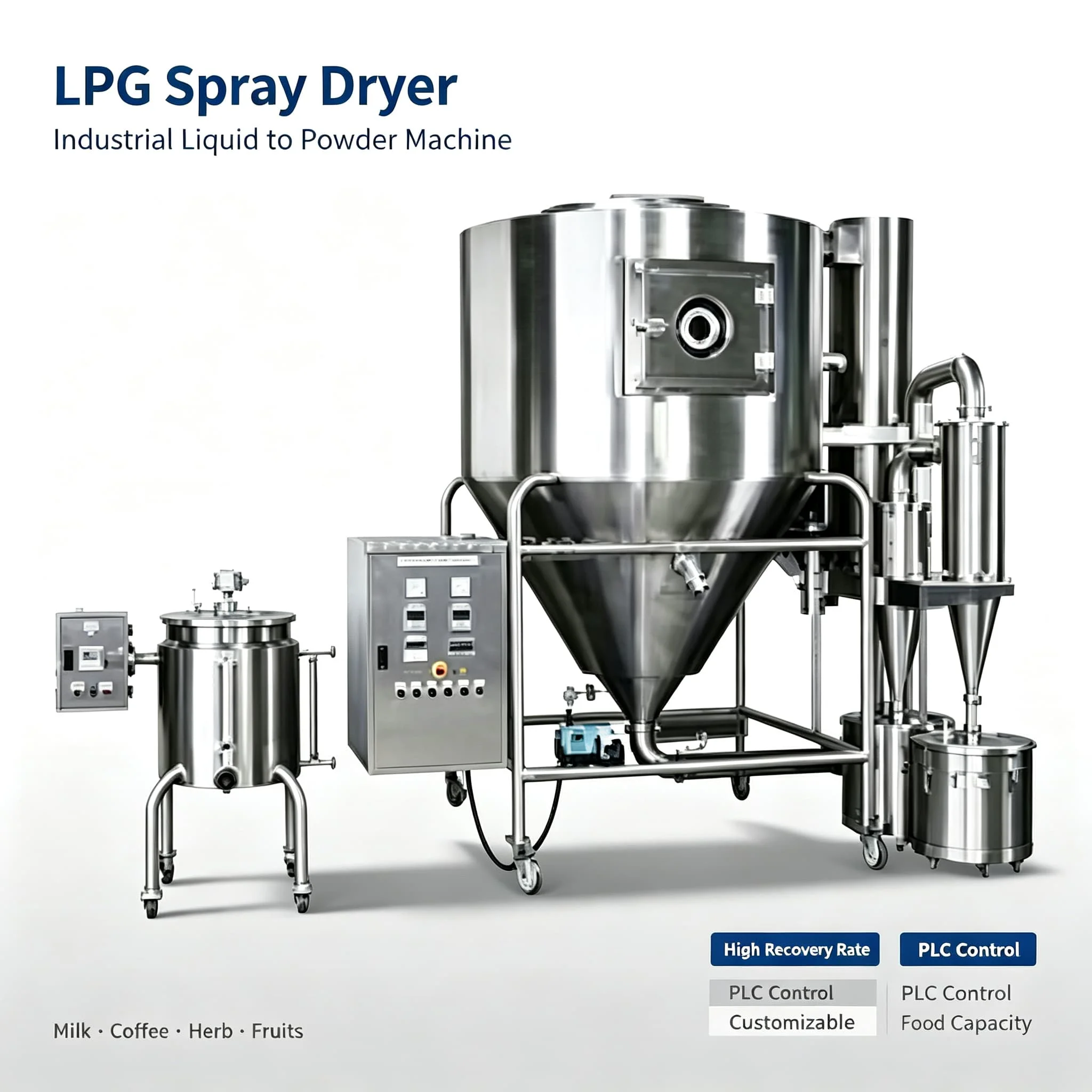 Flavor and Essence Spray Drying System Collagen Peptide Spray Dryer Customizable