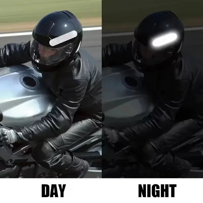 10/40 Stück Nachtreflektierende Streifen-Warnaufkleber, wasserdicht, gut sichtbar, Reflektorband für Auto, Motorrad, Helm, Fahrrad – Detail 5