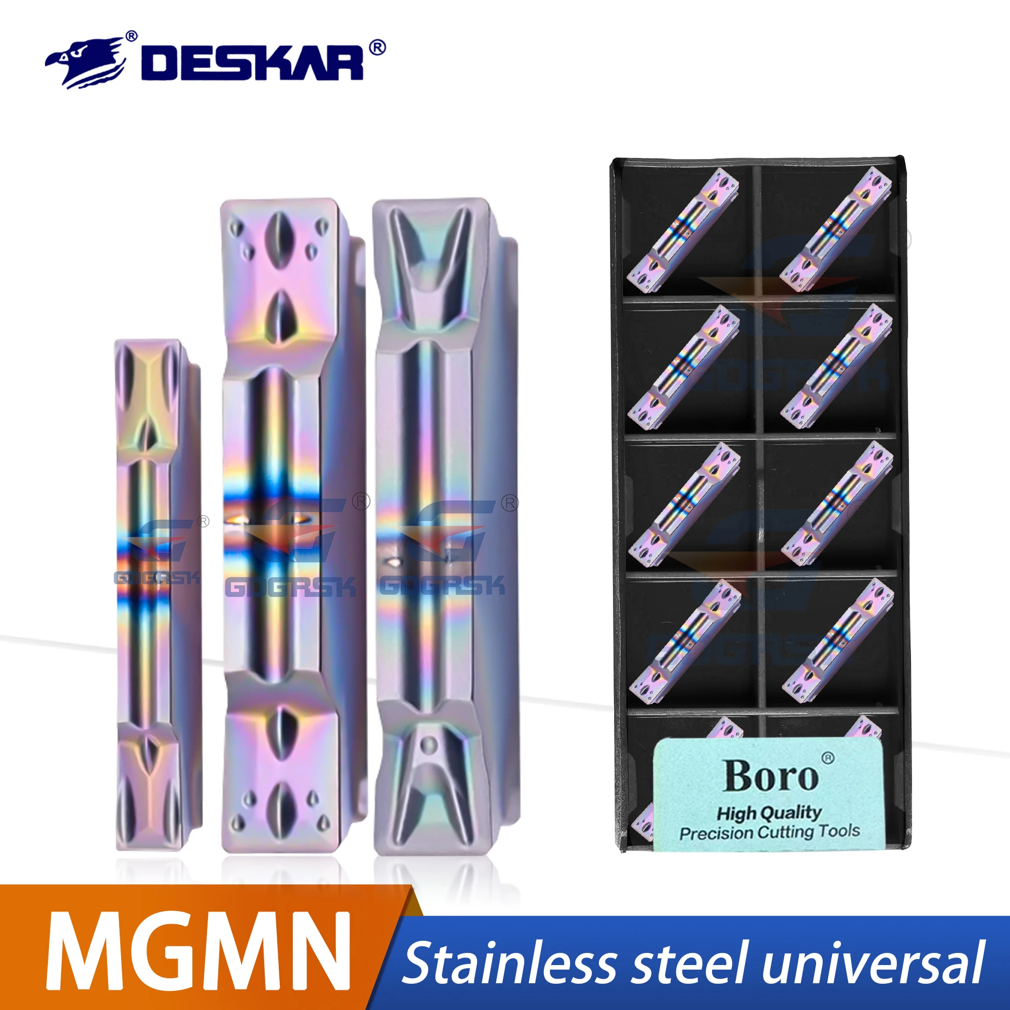 

DESKAR 100% Original CNC Colored Quenched Steel Groove Cutting Blade MGMN200/250/300/400/500-G/T/M Groove Cutting Blade Grain