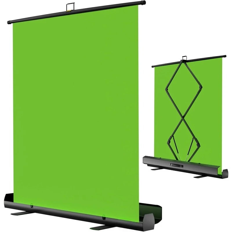 

Модернизированный зеленый экран, складная хромированная панель клавиш 61x72 дюйма для удаления фона, портативная и выдвижная, устойчивая к морщинам