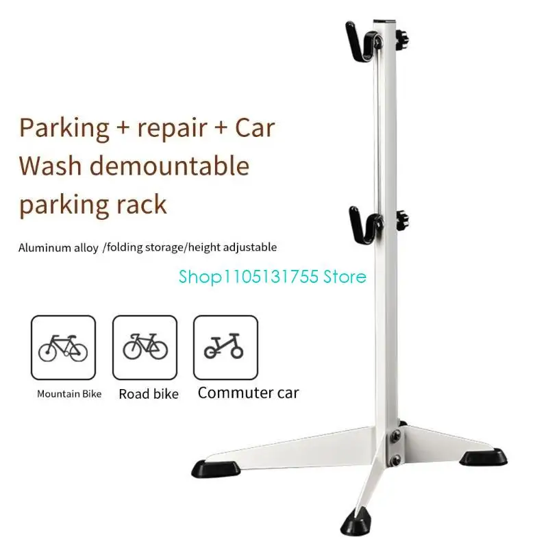 K0EF Space Saving Bike Storage Rack High Strengths Aluminum Alloys Bicycles Stand for Maintenances Stand