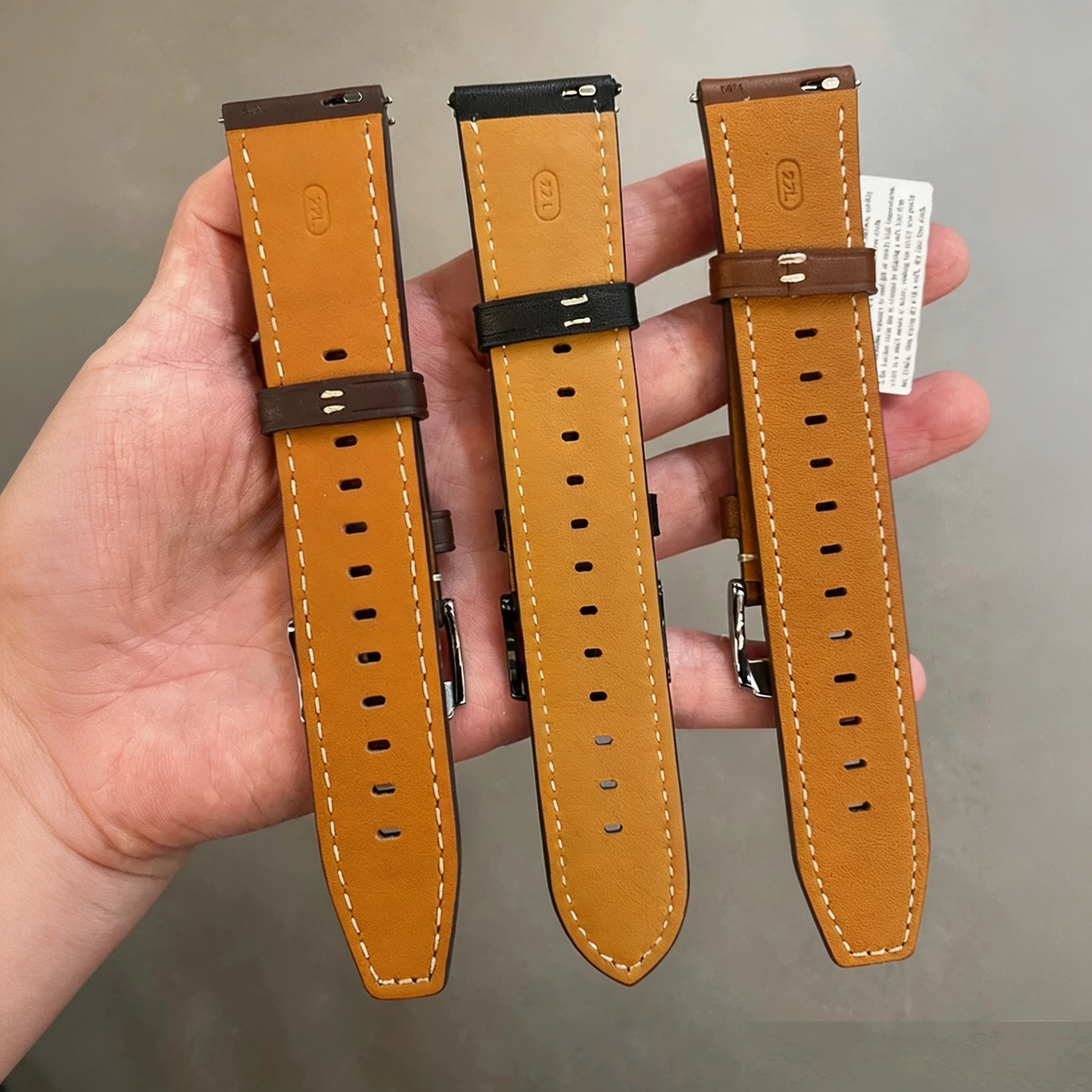 Huawei 22mm Leather Watchband for Huawei Watch GT6/ GT5/GT4/GT3 /GT2 46mm/Buds/Ultimate2,Leather Strap Smart Accessories