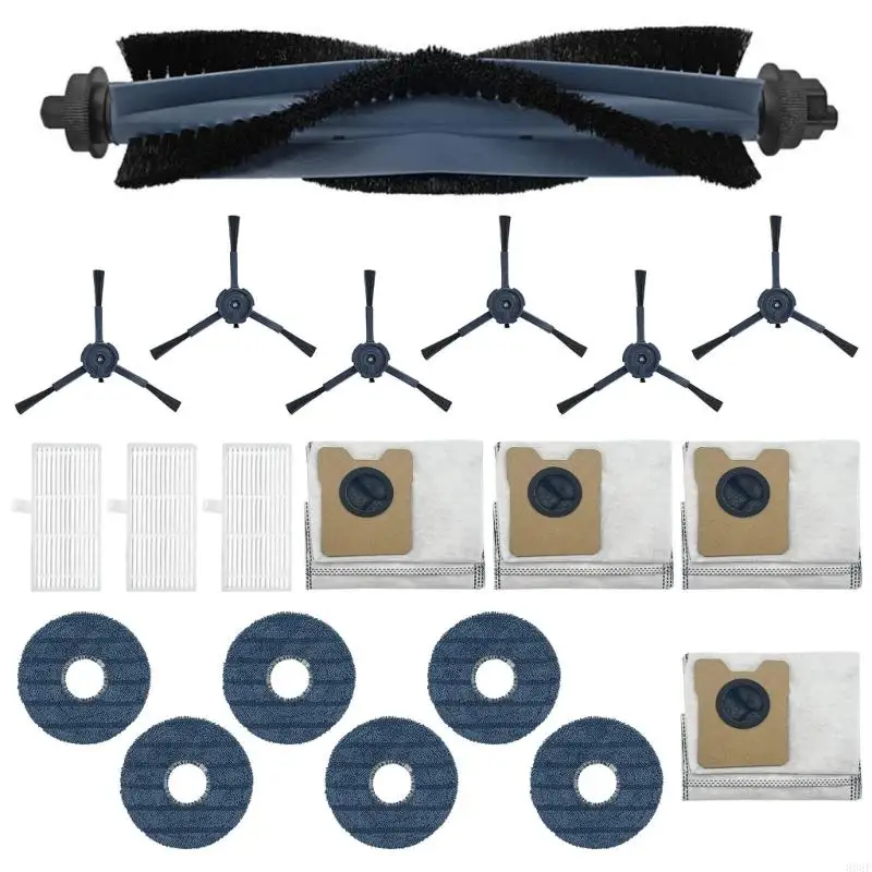 Accesorios vacío 808F Cepillo principal Set Filtro filtro aspiradora Fácil instalación Bolsa polvo vacío adecuada