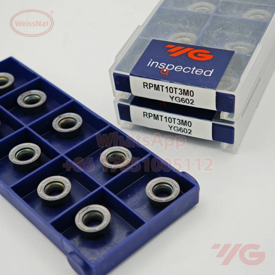 

30pcs YG RDKT0802MO,RDKT10T3MO,RDKT1204MO,RDMT0802MO,RDMT10T3MO,RDMW1204MO,RPMT10T3MO YG602 Carbide Inserts RDMW Milling Inser