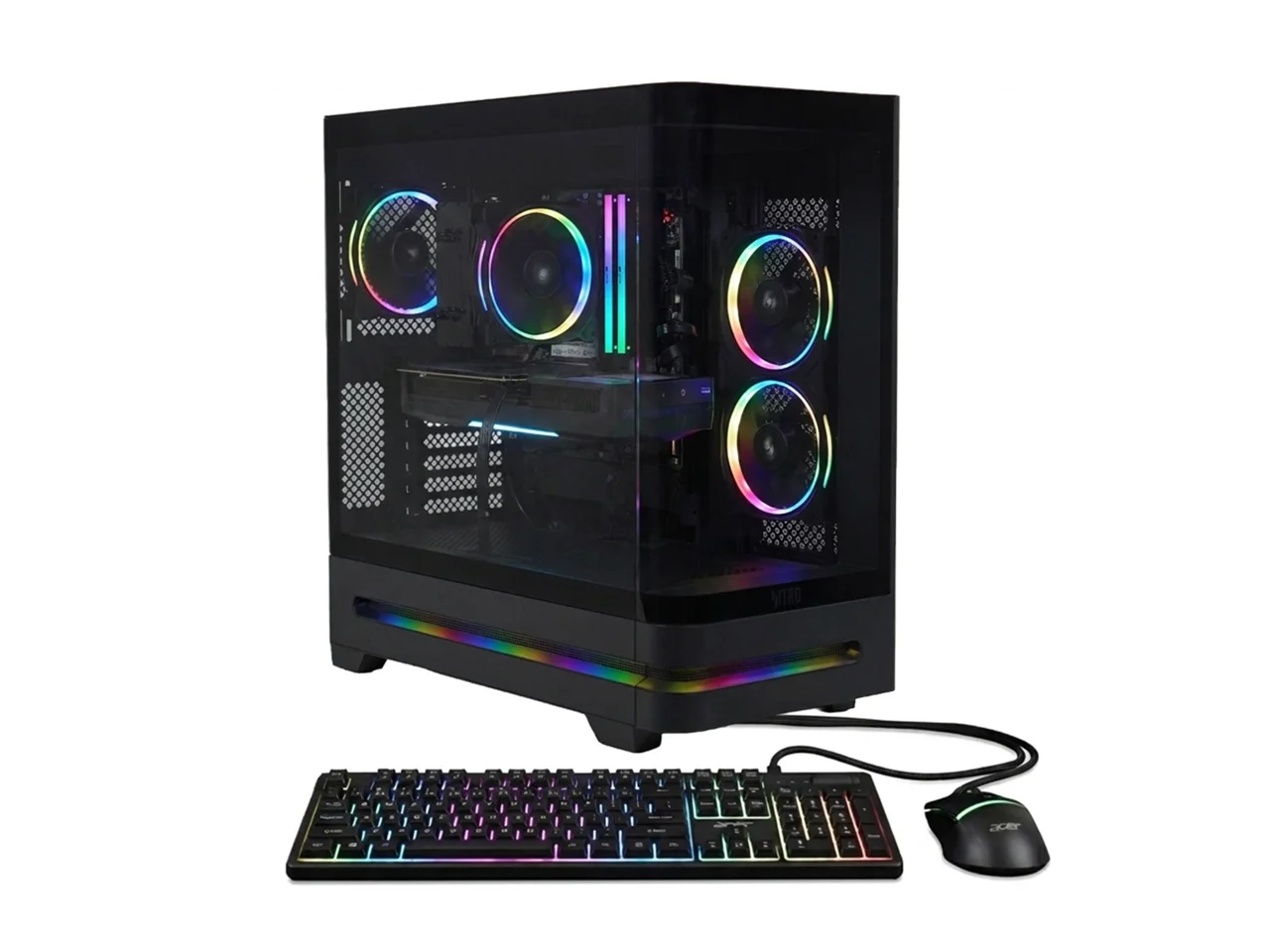Acer Nitro 85 N85-100-UR38 Desktop, AMD Ryzen 7 9800X3D 8-Core, 16-Thread Processor, NVIDIA GeForce RTX 5070 Graphics, 16 GB DDR5 Memory, 1 TB NVMe SSD, Wi-Fi 7, USB Keyboard & Mouse, Windows 11 Home
