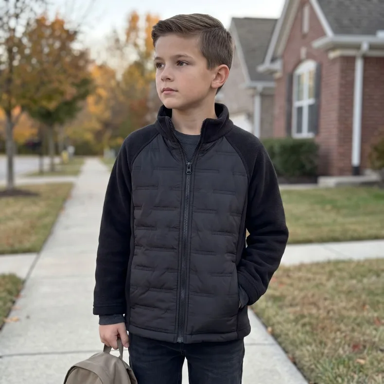 Jungen Mädchen Dicke Jacken Winter Kinder Gefütterte Fleece Warme Mäntel Kinder Kapuzen-Baumwoll-Oberbekleidung Kinderkleidung Kaschmirmantel – Detail 16