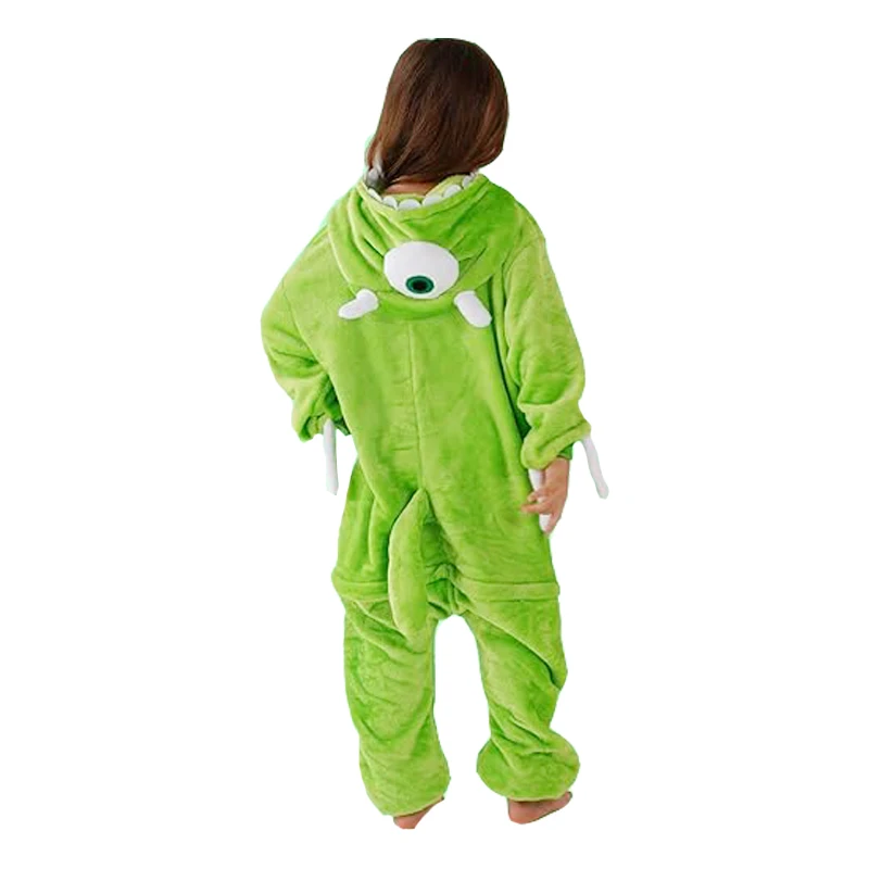 Crianças kigurumi monstro onesies para crianças pijamas dos desenhos animados mike cosplay traje halloween roupas de natal meninos meninas homewear