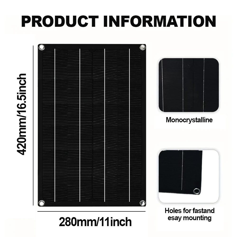 【2025 Upgrade】Flexible Monocrystalline Solar Panel 2200W + 100A MPPT Controller Kit - Ultra-Thin Waterproof for RV Boat Camping