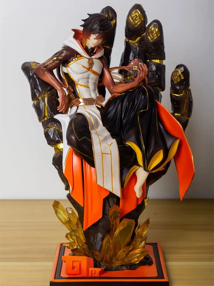 Genshin Impact Figure 26cm Morax Zhongli Cartoon Anime Figures Model Pvc Statue Doll Ornament Collection Decoration Toys Gifts