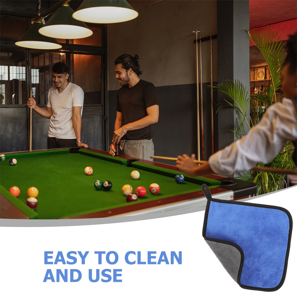 

4pcs Cleaning 30x30cm Gray Blue 400g m² Pool Cue Supplies Billiard Cloth Snooker Professional Pools Cue Shaft