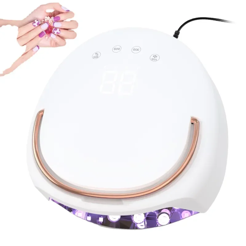UV Curing Vessel, Large Cavity Design for Extended Nails,42 LED Rapid Activating Unit with Infrared Sensor