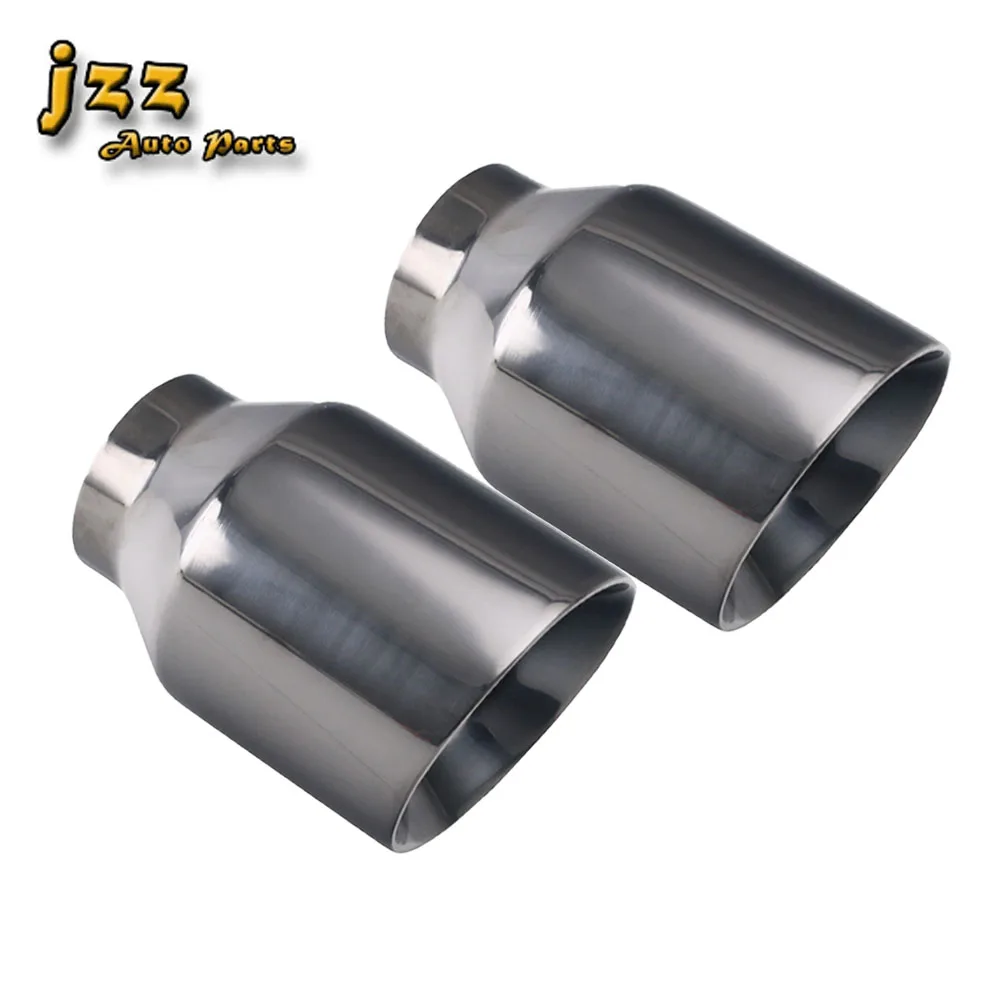 

2PCS Universal muffler Tailpipe stainless steel 4" Outlet Slant edge Exhaust Nozzle Modified car muffler system