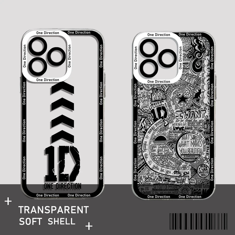 O-one D-Directions Phone Case For iPhone 15 14 13 12 11 Mini Pro Max X XR XSMax 6S 6 7 8 Plus SE20 Transparent Cover