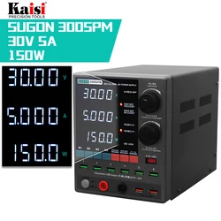 SUGON 3005PM Adjustable DC Power Supply 30V 5A 4 Digit Digital Lab Bench Power Stabilized Power Supply Voltage Regulator Switch