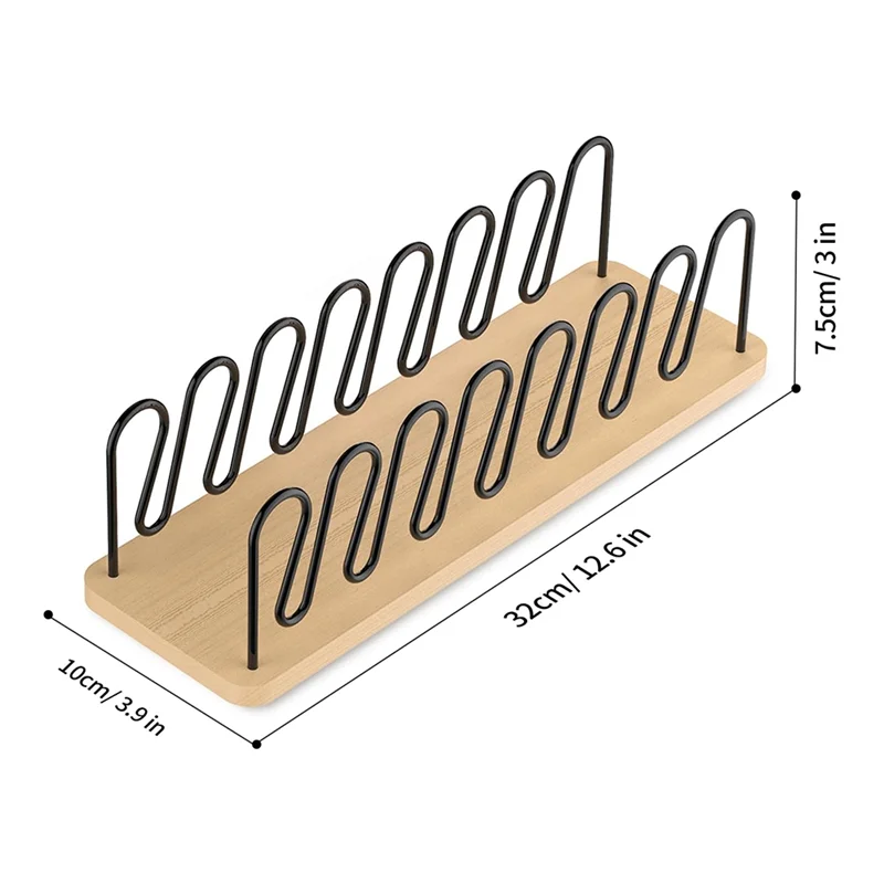 AONEQ-Hat Organizer For Baseball Caps 2 Pack, Wood And Metal Hat Storage For Baseball Caps For 14Caps, Tabletop Hat Racks