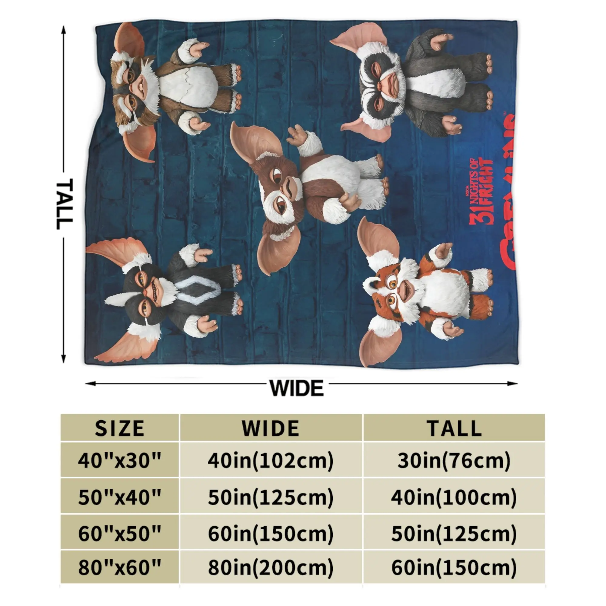 Gizmo Mogwai الوحش Gremlins بطانية أفخم رمي بطانية لغرفة المعيشة ديكور الفانيلا المفرش غطاء السرير #6