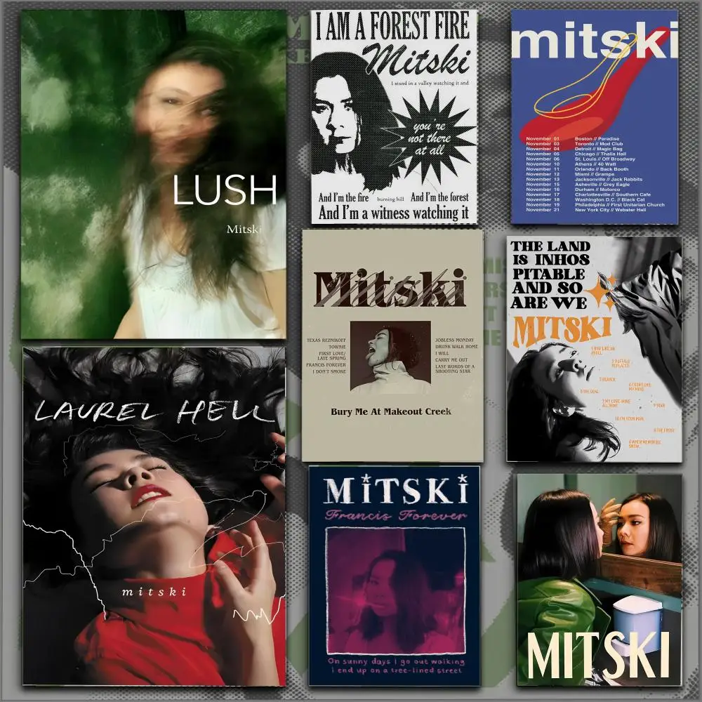SingerM-MitskiVintage Poster HD Anime Hot Theme Sänger/OST/Film-Wasserdichte selbstklebende Heimdekoration