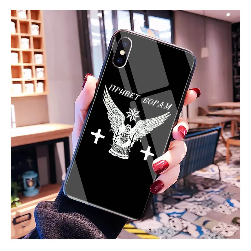 For iPhone 17 Pro Max Air 16 15 14 13 Pro Max 15 16 Pro 15Plus Glass Case Cover Russian Mafia