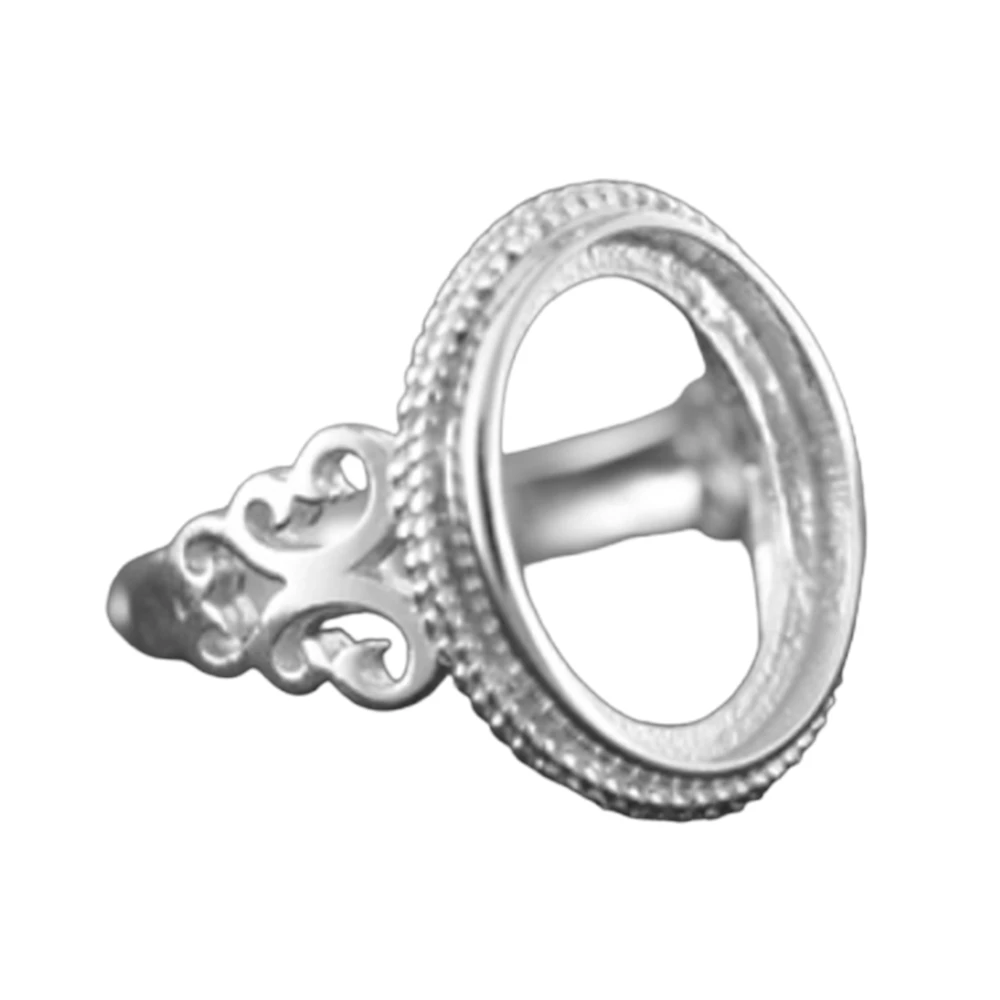 

Регулируемая заготовка для кольца (10x13 мм/12x16 мм/13x18 мм овальная заготовка) долговечная безель для кольца из серебра 925 пробы с покрытием из белого золота