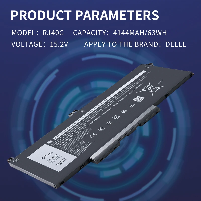 Somi-RJ40Gバッテリー,dell Lati14,5420, 15, 5520,xpc5h,chkfm,fdtcy,9d3yw,758j7,wy9dx,m033w,3560 v,63wh用