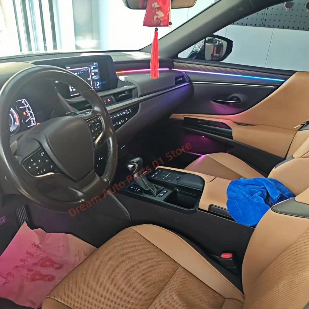LED جو مصباح لكزس ES 2018 + الضوء المحيط السيارات الإضاءة الداخلية ترقية منتصف غطاء اكسسوارات السيارات APP التحكم #2