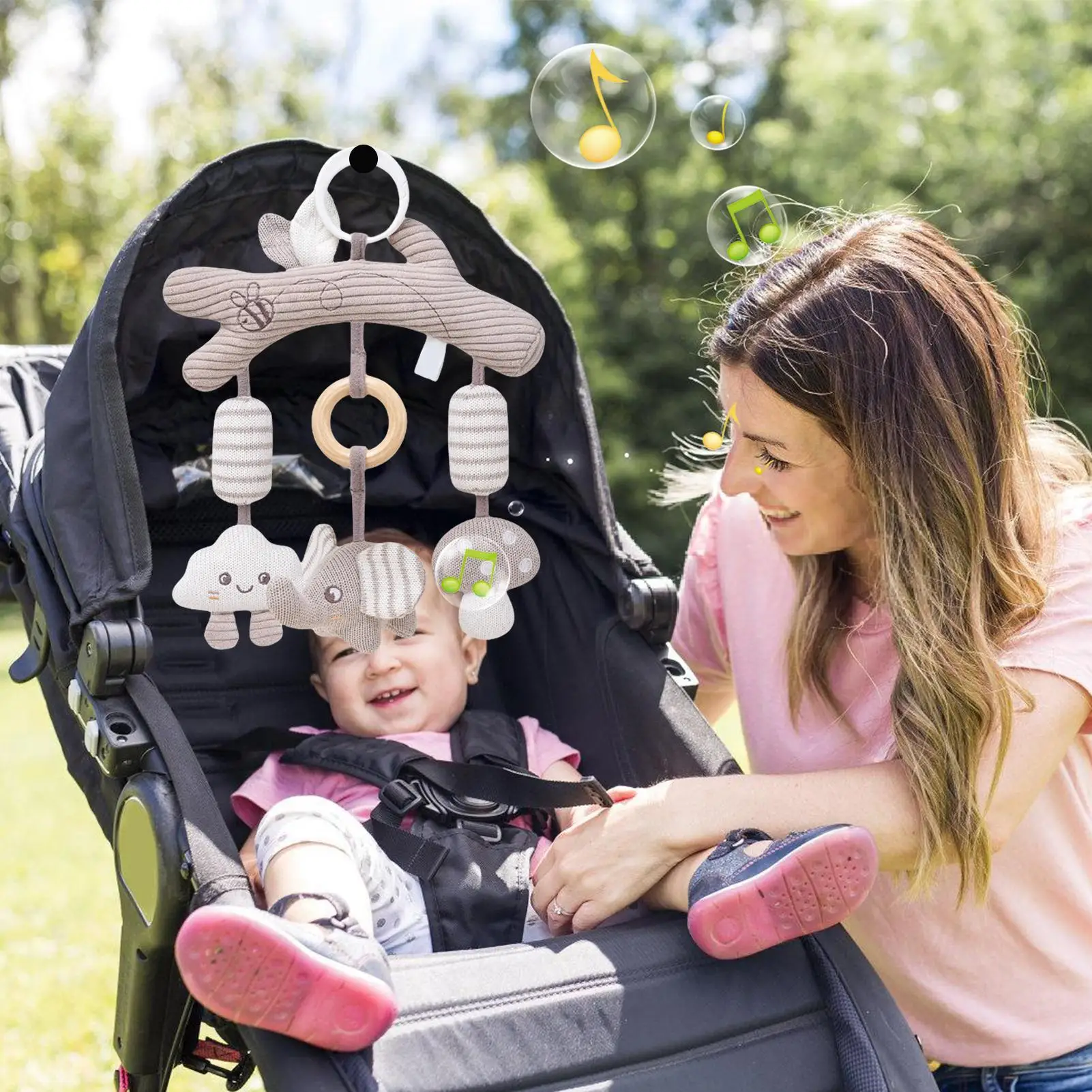 

Car Seat Toys Car Seat Stroller Toys Hangable Wind Chime Learning Activities For Boys Girls Cot Crib Outdoor Park Travel