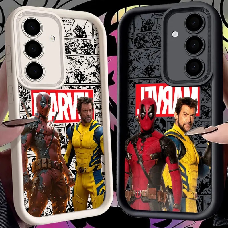 

Marvel Deadpool And Wolverine S 24 25 Phone Case For Samsung Galaxy S24 S23 S21 S20 Fe S25 Ultra S22 Plus Shockproof Back Cover