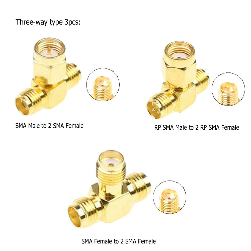 

18pcs SMA Kit 180 Degree Male to Female/Male Coaxial Connector Converter Adapter