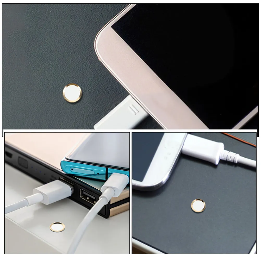 Home Button Stickers 10 Pack Ultra Thin Scratch Resistant Fingerprint Sensor Covers for Smartphones