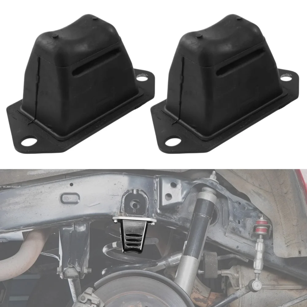 Rear Suspension Bump Stops Auto Fastener Auto Suspension Parts Black Shock Absorber Stopper Reinforced Steel Base