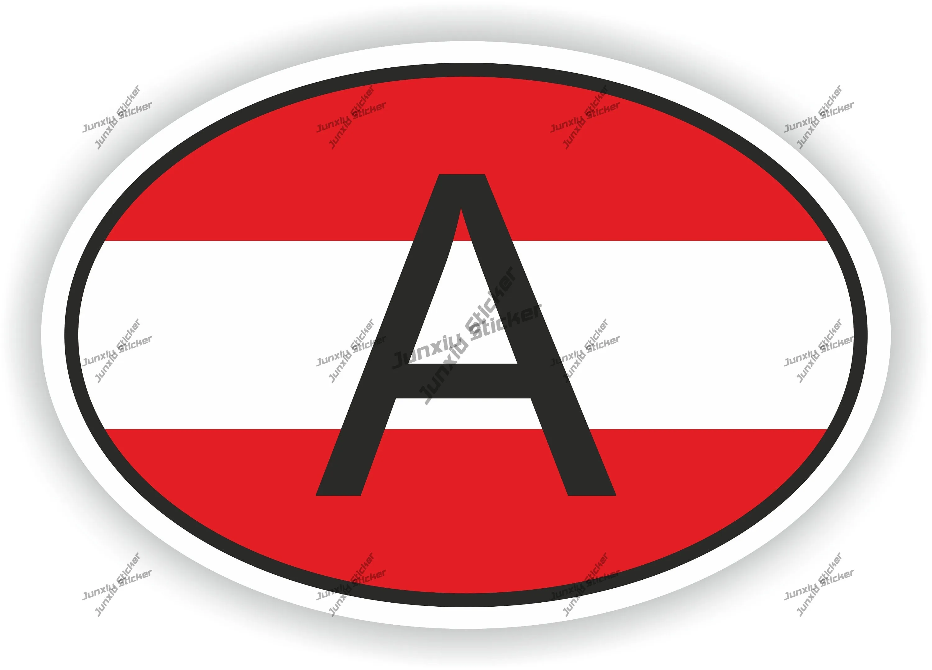 

Austria A Country Code Oval Sticker With Flag New Energy Cover Scratches Decor Graphic Beauty Phone Trunk Guitar Pickup Camper