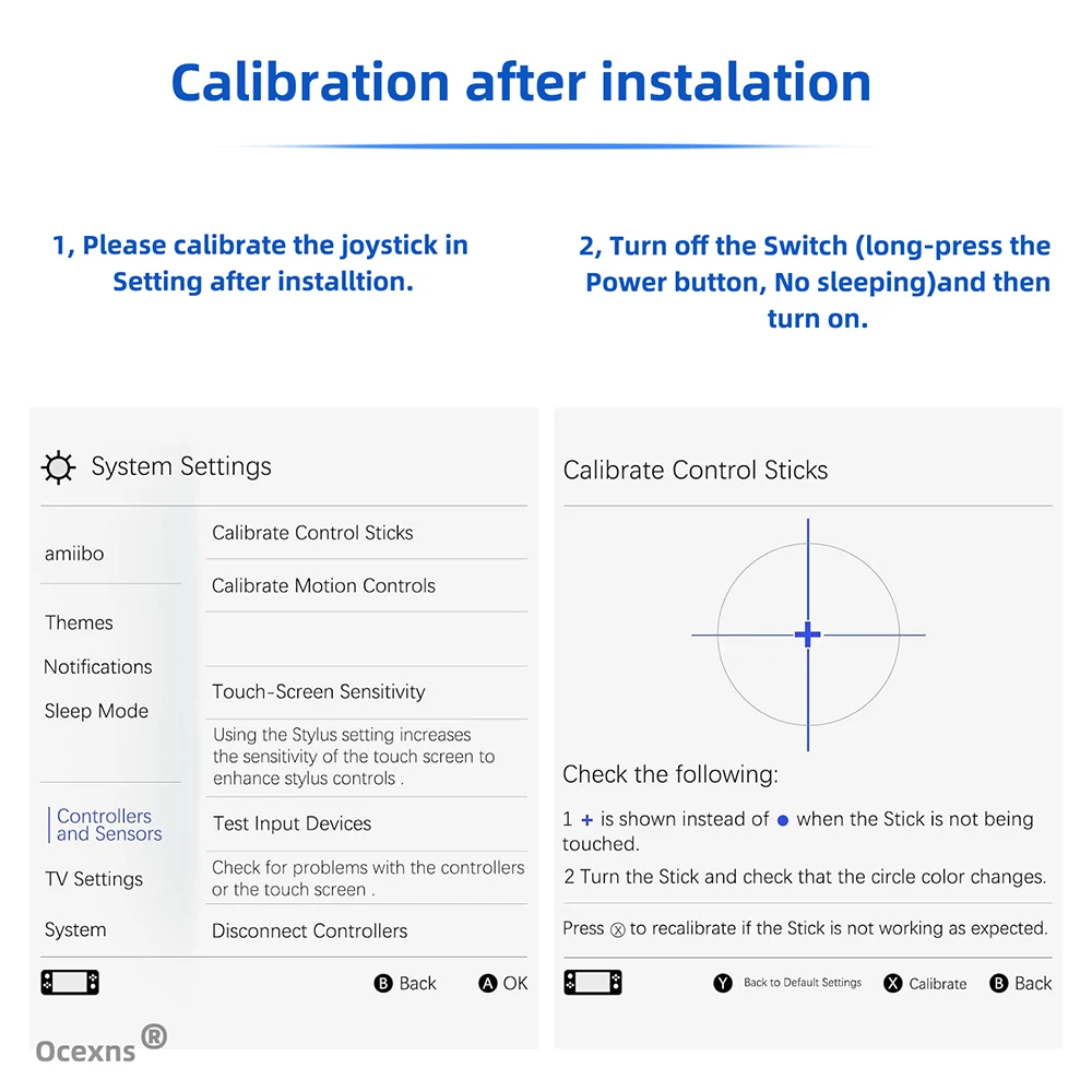 Replacement Hall Effect Joystick Analog Thumb Stick for Nintendo Switch/OLED/Lite Joycon No Drifting Repair Parts
