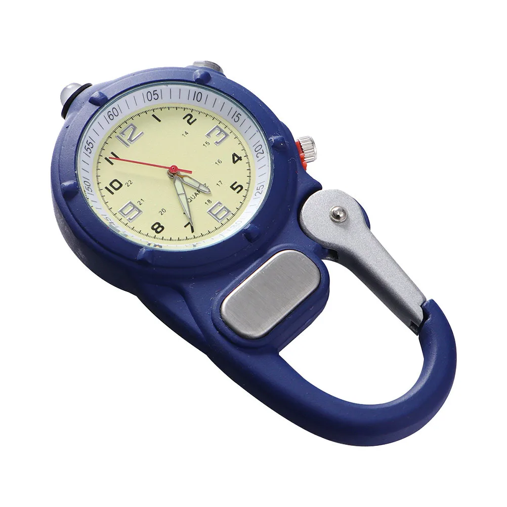 Multifunctioneel bergbeklimmen Clip Watch Lichtgevend zakhorloge LED-licht Clip-on voor wandelen Kamperen Buitenfans Werkgebruik