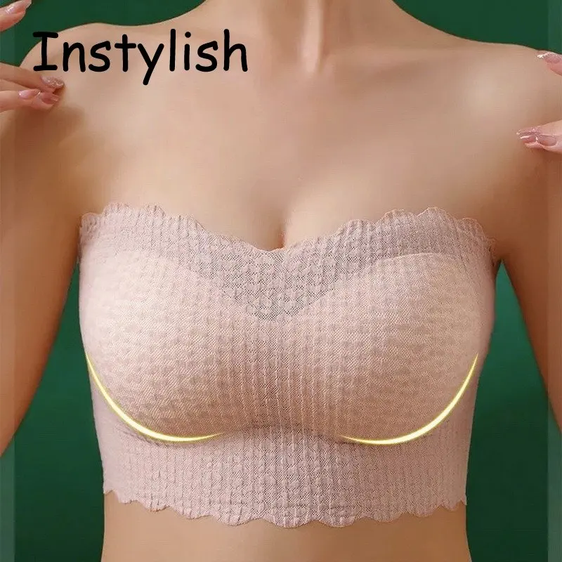 Seksowny niewidoczny biustonosz topy typu tuba biustonosze bez ramiączek biustonosz bezszwowy bezprzewodowy ślub biustonosz bielizna Push Up kobiety bielizna