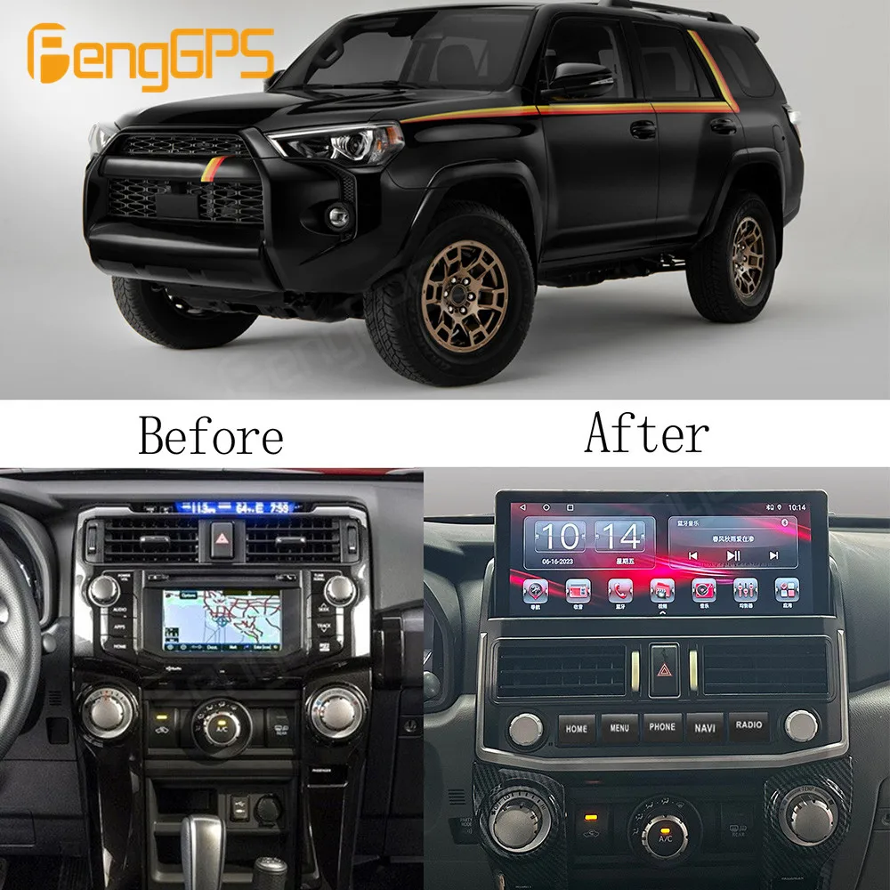 Android 12 For Toyota Prado 150 2014-2017 For Style Vertical Screen Car Radio Multimedia Player Gps Navigation Carplay Dsp