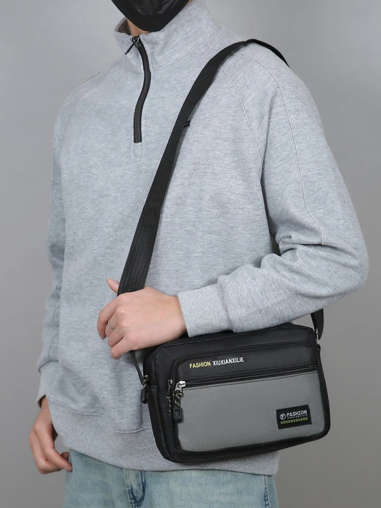 

Новая универсальная повседневная сумка через плечо большой вместимости, многослойная сумка для мобильного телефона, простая модная деловая сумка через плечо